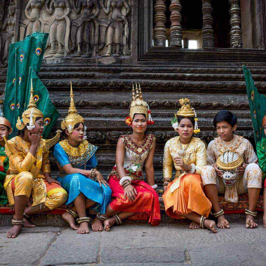 Cambodia siem reap traditional khmer cambodian dancers perform ramayana epic  copy